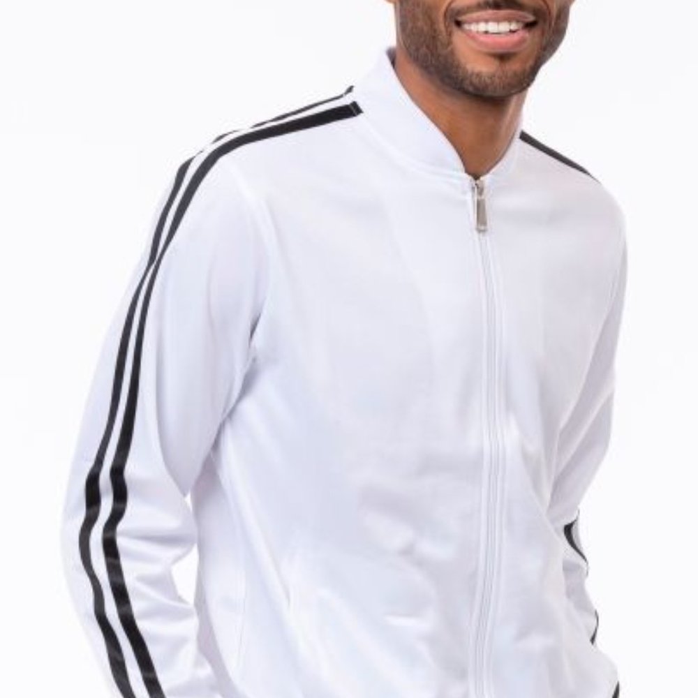 MONTIQUE   2 PIECE  TRACK WARMUP SET . WHITE.  JS -26